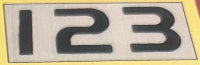 Address marker with '123' on a yellow background